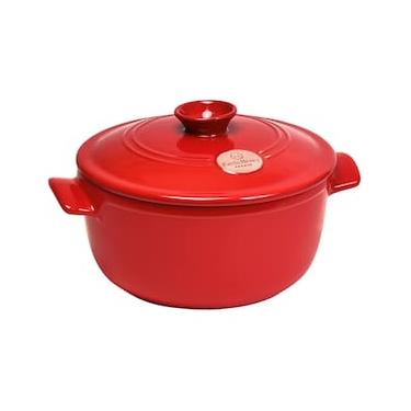 Imagem de Caçarola com Tampa 5 L Emile Henry em Cerâmica Vermelha - 28,5 cm