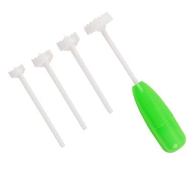 Imagem de Dolity Corredor de vegetais de plástico, 4 tamanhos de cabeças multiuso, cortador de vegetais para descaroçar e esvaziar zucchini, batatas, cenoura