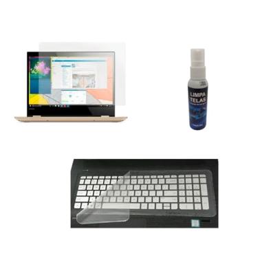 Imagem de Kit Película Fosca Anti Reflexo + Protetor de Teclado + Limpa Telas para Notebook 15.6'' Polegadas