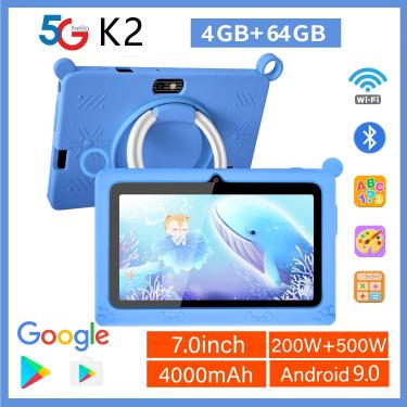 Imagem de BDF-K2 5G Kids Tablet  Quad Core  4GB de RAM  64GB ROM  Android 9.0  Google Learning  Educação