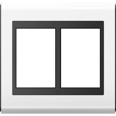 Imagem de Placa 4X4 Refinatto Style 6 Posições Branco / Preto