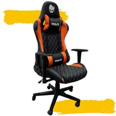 Imagem de Cadeira Escritório Gamer WAR WGC400 (Preta/Laranja)