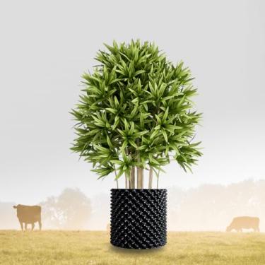 Imagem de Vaso AIR GROW Cultivando Sustento para Raízes Saudáveis 50 Litros Resistentes e Duráveis para Cultivo Indoor ou Outdoor com Diâmetro 40cm e Altura 40cm (Preto) (Preto)