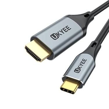 Imagem de Cabo USBC para HDMI de 1,8 m, 4K @ 60HZ USB Tipo-C para HDMI de 1,8 m, compatível com USBC para HDMI [compatível com Thunderbolt 3] para MacBook Pro/Air, iMac, iPad Pro, Galaxy S20 S10, Surface e mais