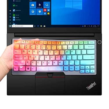 Imagem de Capa de teclado para Lenovo Thinkpad T14 Gen 2/1, E14 Gen 4/3/2, T14s Gen 2/1, L14 Gen 3/2, Thinkpad T495 T490 T480S T480 T470, ThinkPad P14s, X1 Carbon 8th/7th/6th th, X1 Extreme Geração 3/2 colorida