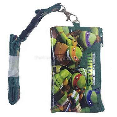 Imagem de Teenage Mutant Ninja Turtle KeyChain Lanyard Fastpass ID Ticket Holder Green
