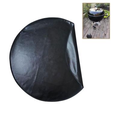 Imagem de KUNFALY Tapete redondo de 96,5 cm para churrasqueira ao ar livre, almofadas à prova de fogo para churrasqueiras a carvão, fogão a gás, fogão a lenha e defumador de churrasco, tapete de fogueira para
