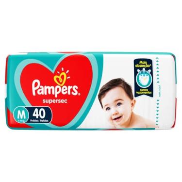 Imagem de Fralda Descartável Infantil Pampers Supersec M Pacote Com 40 Unidades