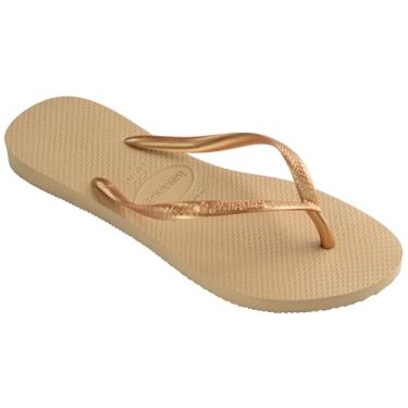 Imagem de Chinelo Slim, Havaianas, Feminino, Dourado, 33/34