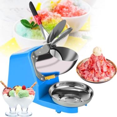 Imagem de Máquina de barbear gelo com lâminas duplas de aço inoxidável para uso doméstico e comercial, trituração de 85 kg de gelo por hora para cones de neve, raspadinhas, smoothies e cafés gelados