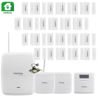 Imagem de Kit Intelbras Sf Alarme Amt 8000 25 Sensores Com Modulo Gprs