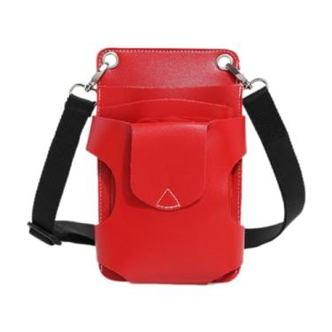 Imagem de menolana Bolsa de tesoura, pochete de cabeleireiro, bolsa de cintura de barbeiro, bolso para ferramentas, bolsa de ferramentas de salão de beleza, bolsa de, Vermelho