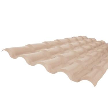 Imagem de Kit com 5 Telhas Pvc Colonial 88x230cm Lux Telhas Marfim