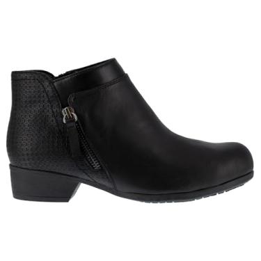 Imagem de Bota feminina casual Rockport Carly Work Safety Toe, Preto, 6.5 Wide