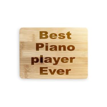 Imagem de Tábua de cortar piano, presentes para pianistas, presentes para pianista, tábua de corte de bambu, ideia de presente de inauguração de casa, aniversário, ideia de presente de Natal (pequeno (20 x 15