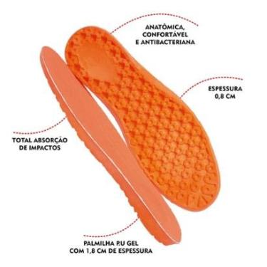 Imagem de Kit 2 Pares Palmilha de Gel Macia Ortopédica Confortável Para Esporão Calcâneo Masculina e Feminina-Masculino