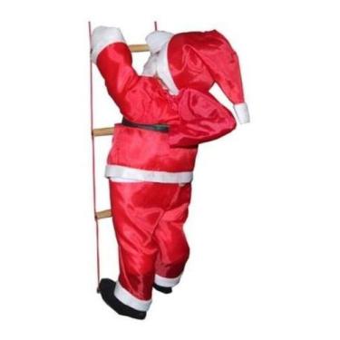 Imagem de Papai Noel Escalador Com Escada 90cm Enfeite Natal Top - Targueria Nat