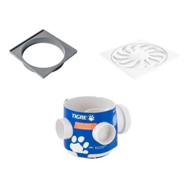 Imagem de Corpo De Caixa Sifonada Pvc 100x100x50mm Com Grelha Inox Tigre