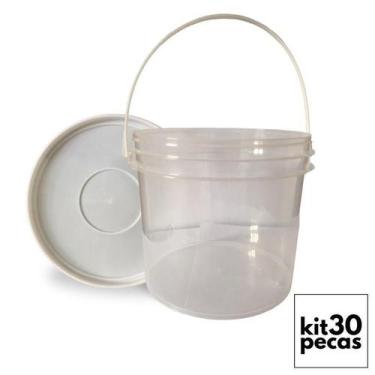 Imagem de Balde P Bolo C Tampa Lacre 2.2L Transp 30 Pçs - Nastripack