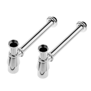 Imagem de Kit 2 Sifão Pia Cozinha Americana Metal Copo Cr. 1.1/2X1.1/2 - Modelar