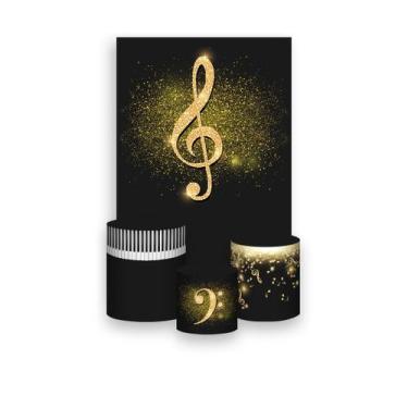 Imagem de Painel De Festa Vertical 1,50 x 2,20 + Trio De Capas Cilindro - Clave 