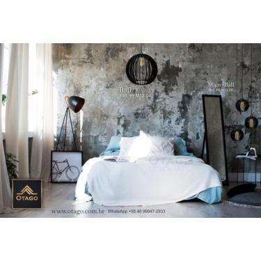 Imagem de Lustre Pendente em Madeira - Ball - Marfim - Otago Decor 