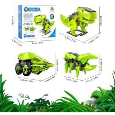 Imagem de Kit Experimentos Robô Solar T3 3x1 T-rex Fácil De Montar - Mx