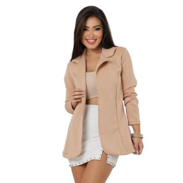 Imagem de Blazer Longo Feminino Acinturado Slim Varias Cores Bengaline - Barbali