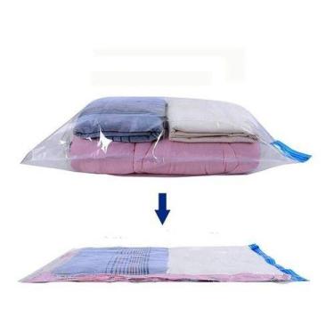 Imagem de Saco A Vacuo Organizador Protetor Roupa Cobertor 60x80 Cm - Clink
