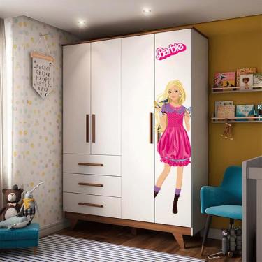 Imagem de Adesivo para Guarda Roupa Barbie Mod02 - Lojinha da Luc Adesivos