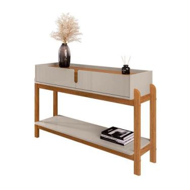 Imagem de Aparador Buffet Lizz com 2 Gavetas e Pés de Madeira Maciça - CASA D, O