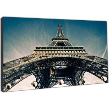 Imagem de Porta Chaves Cidade Paris Torre Eiffel Organizador Chaveiros - Vital Q