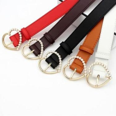 Imagem de Cinto Feminino Pequeno Com Fivela Coração Decorativa Metálica Mulheres