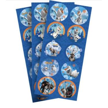 Imagem de Adesivo redondo para Latinha Festa Olaf Frozen 30 Uni Regina Festas - 