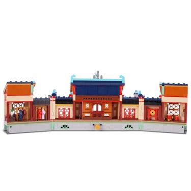 Imagem de Geniteen Building Block Set, Classical Architecture Model Building Kit Foldable Model Chinese Architecture Building Blocks