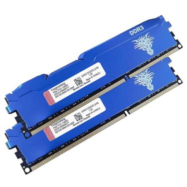 Imagem de Yongxinsheng Kit DDR3 de 16 GB (8 GBx2) Desktop RAM 1333MHz PC3-10600 UDIMM Não-ECC sem buffer 1,5V 2Rx8 Dual Rank 240 pinos CL9 Módulo de atualização de memória de computador (azul)