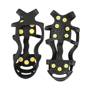 Imagem de menolana Walk Crampon Spikes Grips 9 pontos grampos antiderrapantes tração capas de sapato grampos de gelo tração para montanhismo ao ar livre inverno, 22.5 Cm X 12 Cm