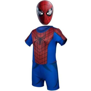 Imagem de Fantasia Infantil Homem Aranha Com Máscara de E.V.A 3D - SGB MODAS, EX