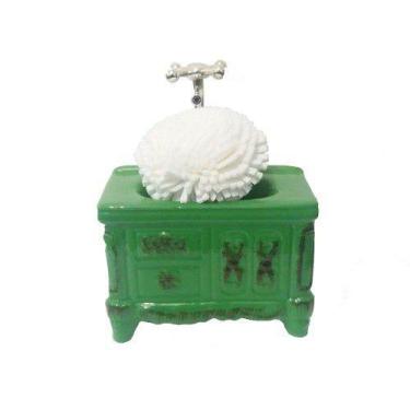 Imagem de Porta Sabonete Liquido Retro Gabinete em Porcelana - WINCY CASA, Verde
