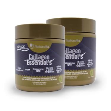 Imagem de Colágeno Essential’s - Verisol MSM Ácido Hialurônico Silício Orgânico Biotina Coq10 Selênio Zinco Quelato Vitamina A C e E (2 und. 400g)