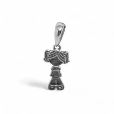 Imagem de Pingente Menina Estilizada Prata ou Banhado em Ouro  WG - Webgen, Prat
