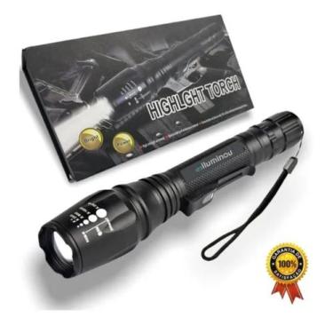 Imagem de Lanterna Tática Led T6 258000w 468000 Lumens 2 Baterias Zoom - B Max