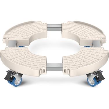 Imagem de VANCASTLE Organizador de plantas com rodas bloqueáveis, capacidade de 204 kg, suporte ajustável para plantas de 38 a 56 cm com base rolante, carrinho de plantas para mudança de vaso de flores interno