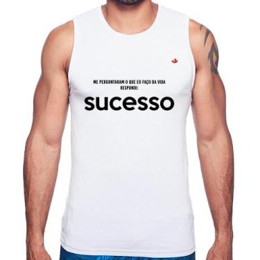 Imagem de Regata O que faço da vida Sucesso - Foca na Moda, Branco, G