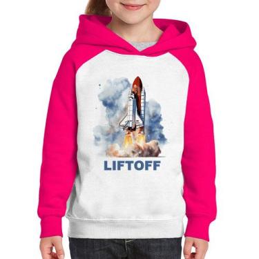 Imagem de Moletom Infantil Liftoff: Lançamento do Ônibus Espacial - Foca na Moda