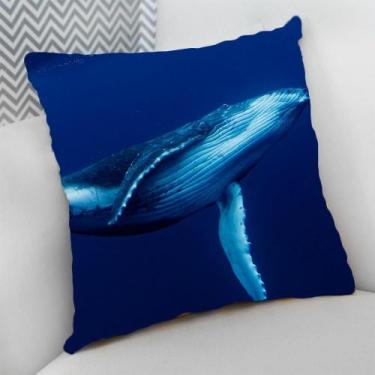 Imagem de Almofada Decorativa Cheia c/ Zíper 40x40 Praia Mar Oceano Peixe - Delu