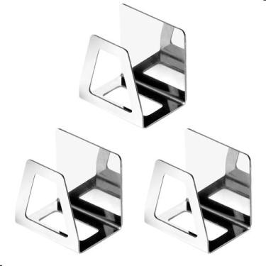 Imagem de Kit 3 Porta Esponja Inox Para Pia Cozinha Adesivo Premium - MetalCromo