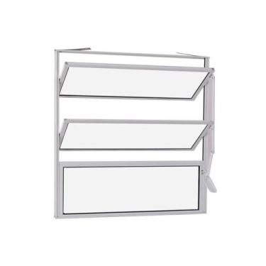 Imagem de Janela Basculante em Alumínio 60 x 80 x 2,35 cm Branco Básica MMachado