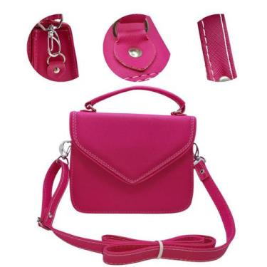 Imagem de bolsa feminina transversal pequena com alça de mão Barbie - Lwa, Rosa 