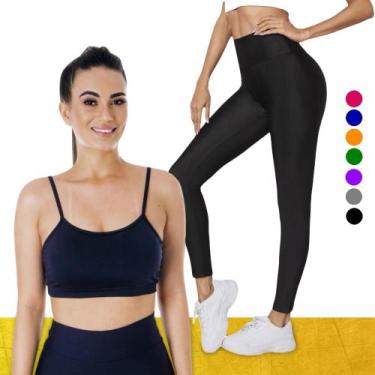 Imagem de KIT conjunto TOP ALÇA FINA bojo + CALÇA leg LEGGING BÁSICA Feminino Ac